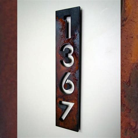 handmade metal house numbers|customized house number plate.